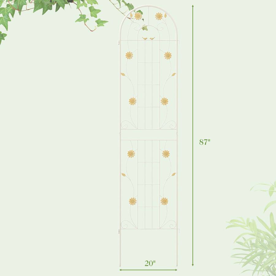 Lattice Performance Gymax 2 Pack Rustproof Metal Garden Trellis 87'' x 20'' Wire Lattice ...