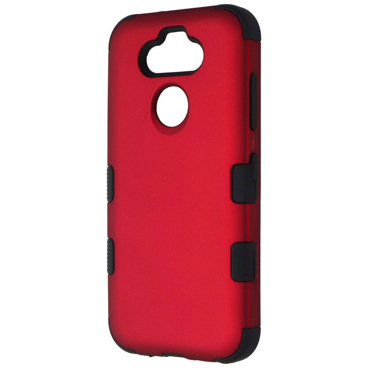 Front. Mybat - Mybat Tuff Series Hybrid Protective Cover for LG K31/Aristo 5/Fortune 3 - Red - Red.