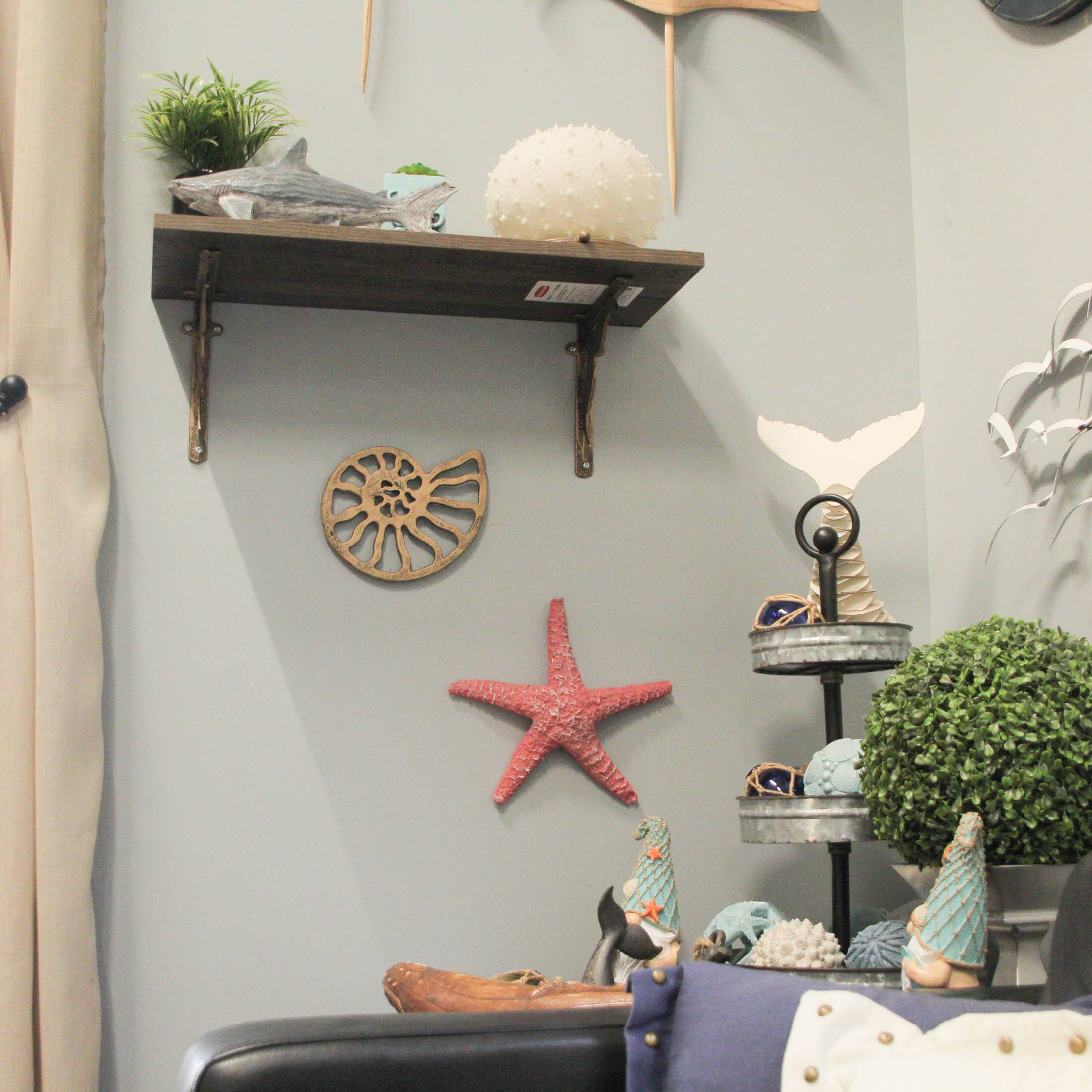 Alt View 5. Zeckos - Nautilus Shell Trivet – Distressed Gold Finish, Heat-Resistant, Coastal Decor - Gold.