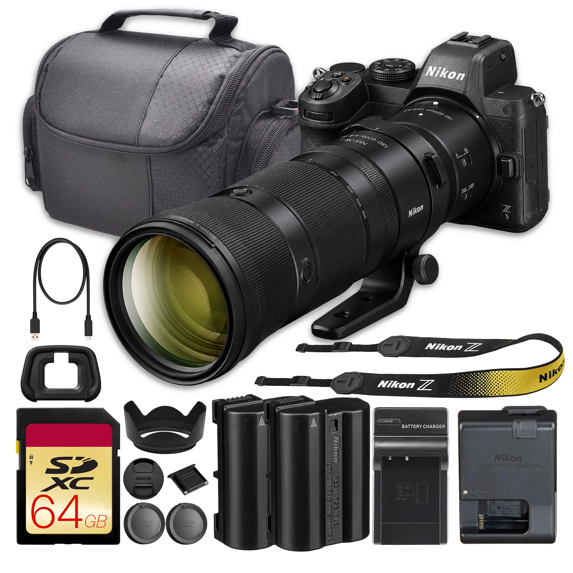 Nikon - Z5 Mirrorless Camera With NIKKOR Z 180-600mm f/5.6-6.3 VR Lens (10pc Bundle) price history on PriceWatchPro