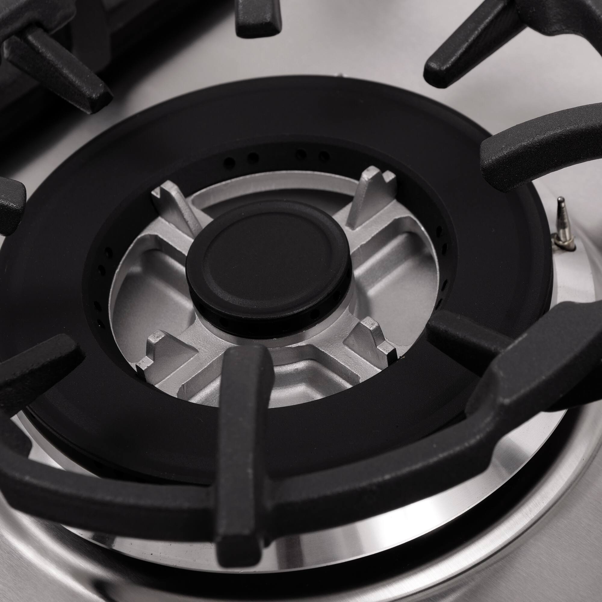 Alt View 4. COSMO - COS-640STX-E 24 in. Gas Cooktop in Stainless Steel with 4 Sealed Burners - Stainless Steel.