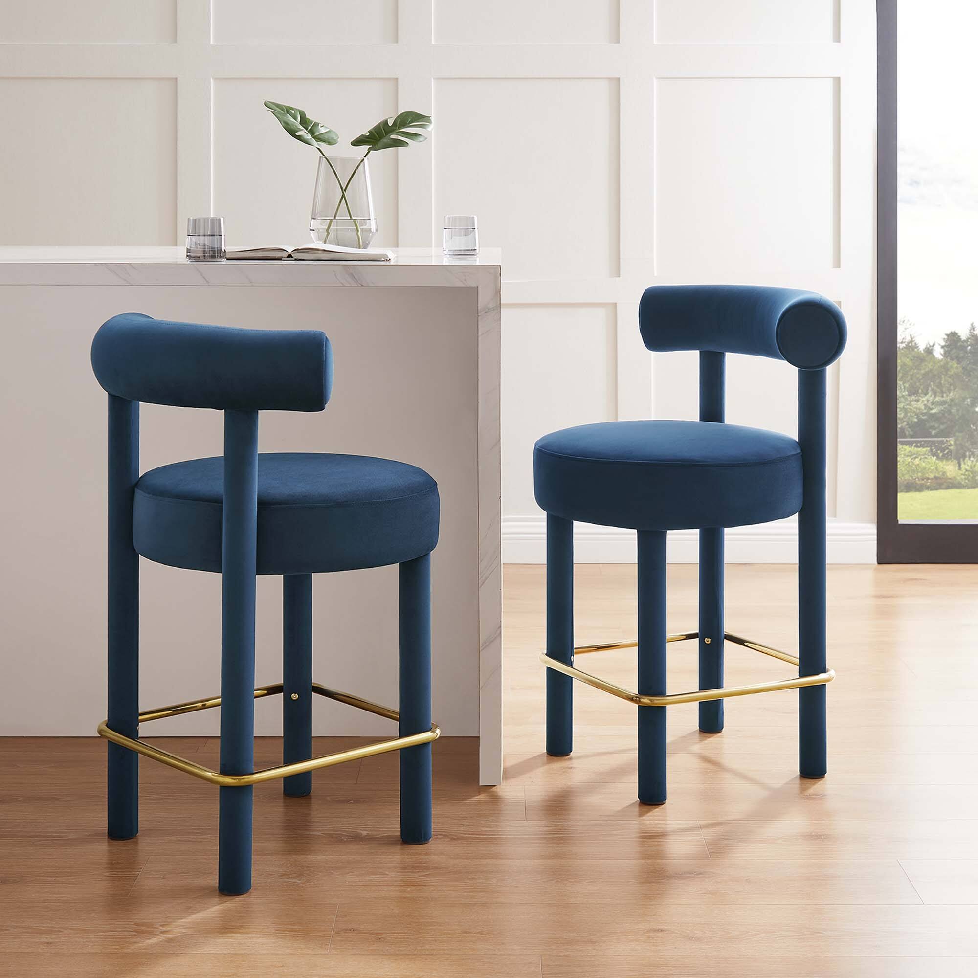 Alt View 5. Modway - Toulouse Performance Velvet Counter Stool Set of 2 by Modway - 0.
