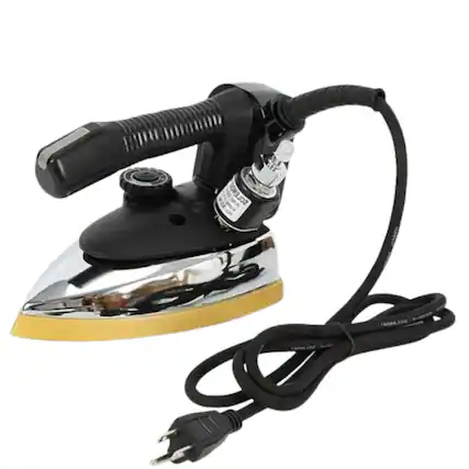 Front. Stock Preferred - 110V Gravity Feed Steam Iron 1000W with 3L Water Tank - Silver / Black.