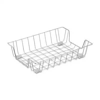 Front. Staples - Front Loading Letter Tray, Steel - Chrome.