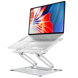 HongFei - Laptop Notebook Stand Holder Adjustable Stand Portable Computer Riser Compatible with MacBook Air Pro - B-Silver