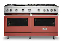 Viking - 8.0 Cu. Ft. 60"W. Professional 5 Series Freestanding Double Oven Gas Convection Range - Spiced Cider