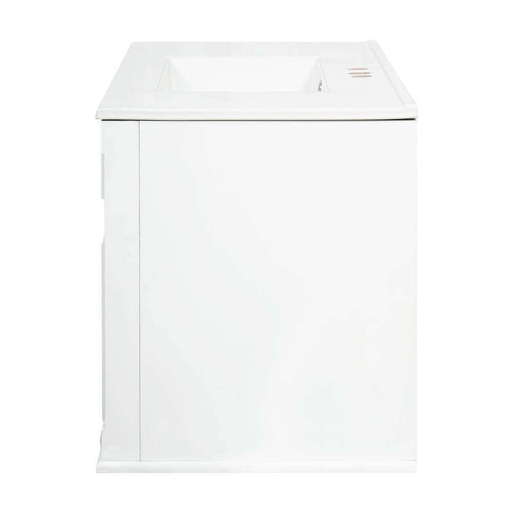Alt View 10. Loheer - Loheer 36 inch wall mounted bathroom vanity White Floating Bathroom Cabinet with Ceramic Sink - White.