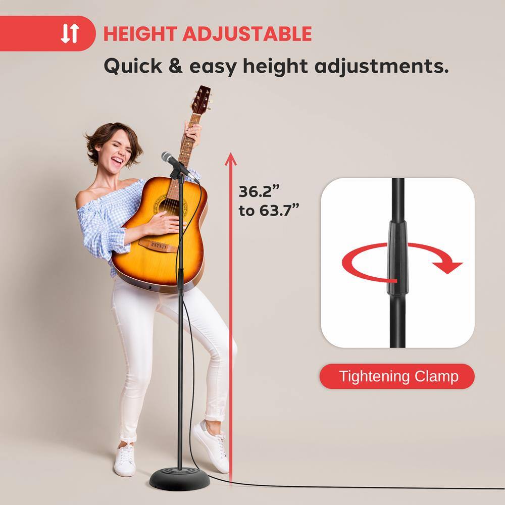 HEIGHT ADJUSTABLE  
Quick & easy height adjustments.  
36.2" to 63.7"  
Tightening Clamp