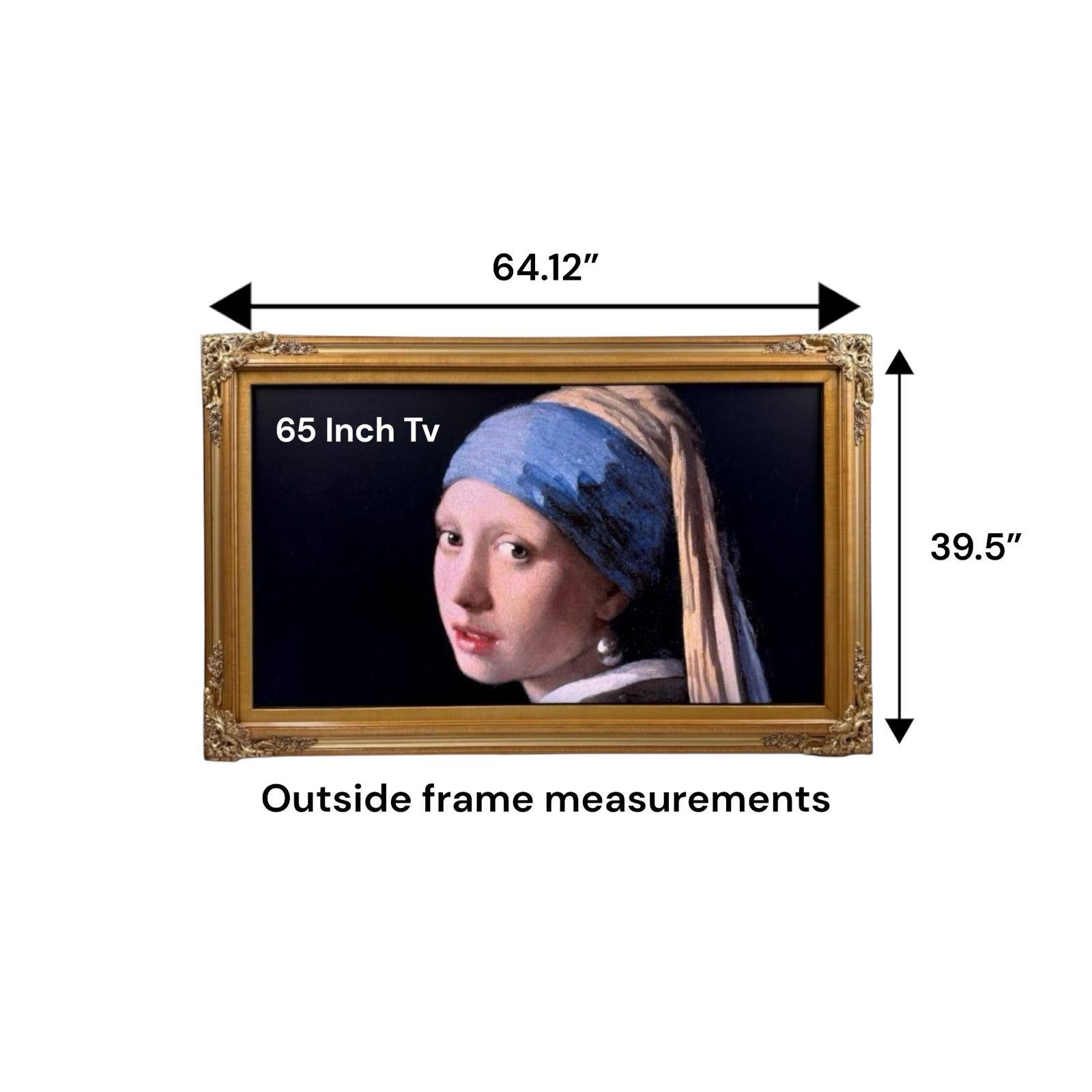 64.12" 65 Inch Tv 39.5" Outside frame measurements