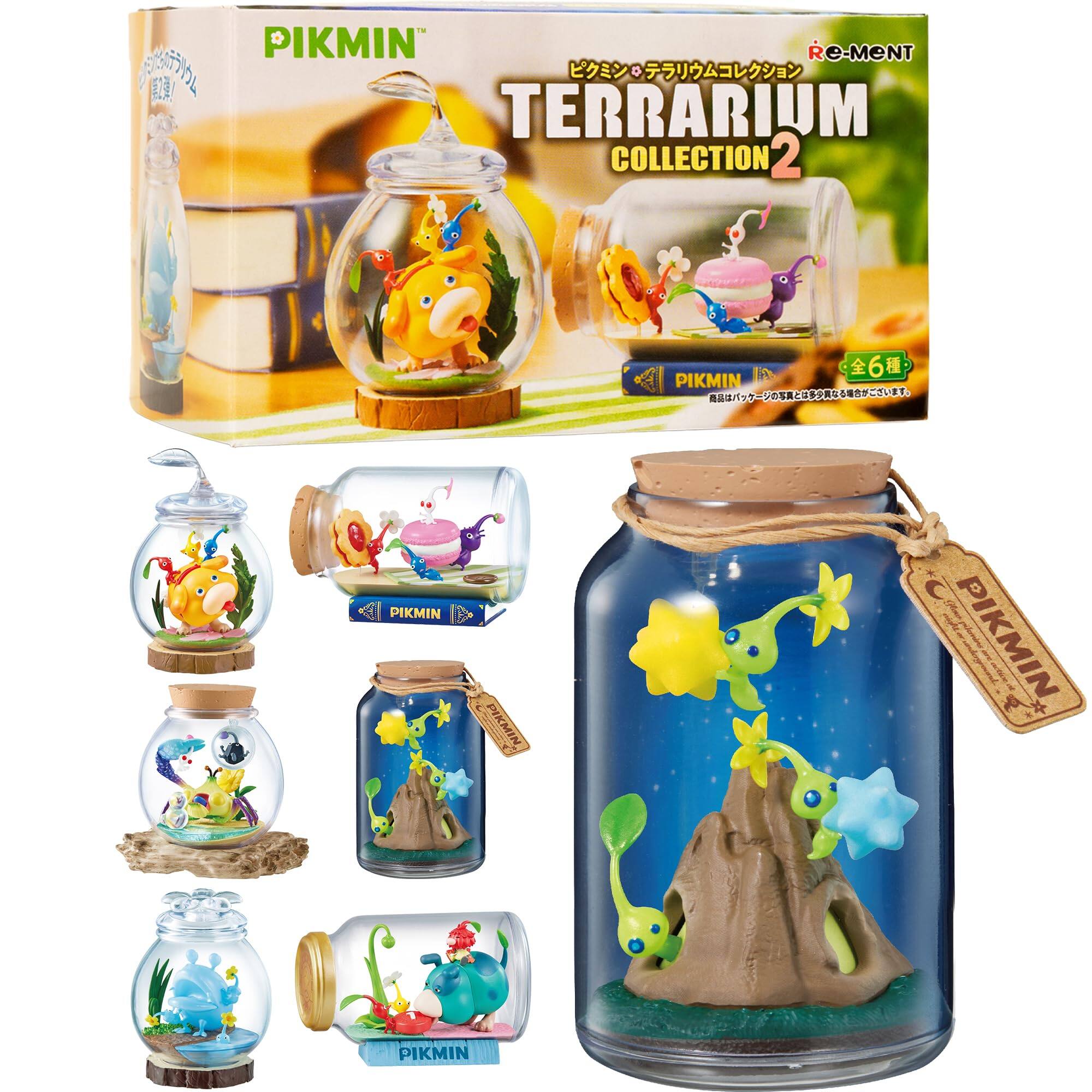 Hamee - RE-MENT Pikmin Blind Box Diorama Mini Collectible Figure - Pikmin Terrarium Collection 2 Series (1 Piece) - Pikmin Collection 2 (1 Piece)