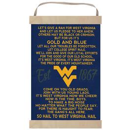 Jardine - West Virginia Mountaineers Fight Song Banner Sign - Navy