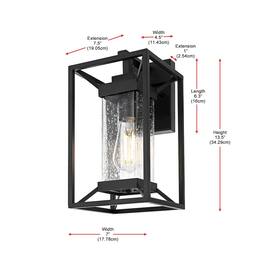 Elegant Lighting - Willington 7 inch Outdoor Pendant - Black