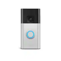 Ring - Battery Doorbell Smart Wifi Video Doorbell - Battery-Powered with Head-to-Toe Video, Live View, and Two-Way Talk - Satin Nickel - Front_Zoom