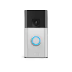 Front. Ring - Battery Doorbell Smart Wifi Video Doorbell - Battery-Powered with Head-to-Toe Video, Live View, and Two-Way Talk - Satin Nickel.
