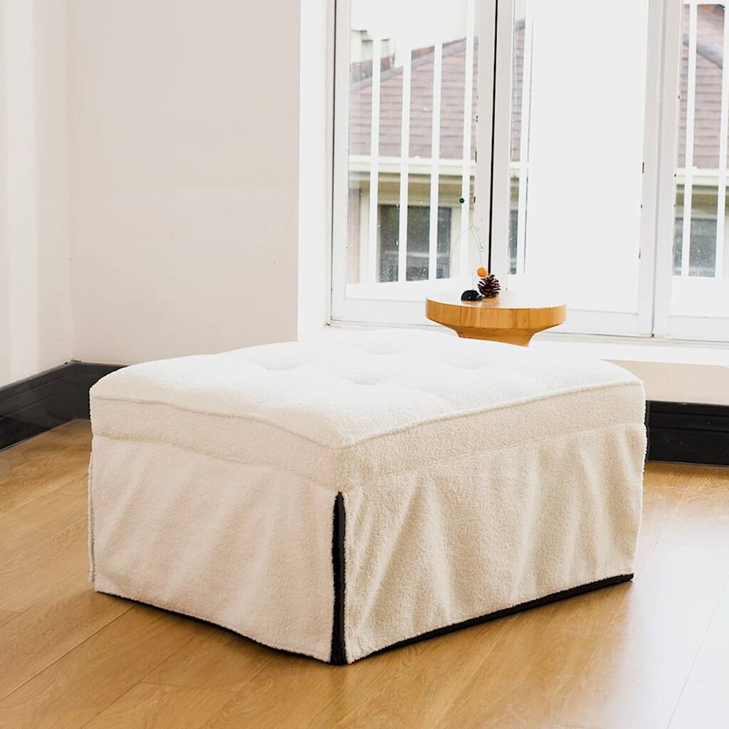 Left. Ainfox - Ainfox Sofa Bed Breathable Linen Couch Bed with Adjustable Backrest Convertible Chair for Living Room Apartment Office - beige.