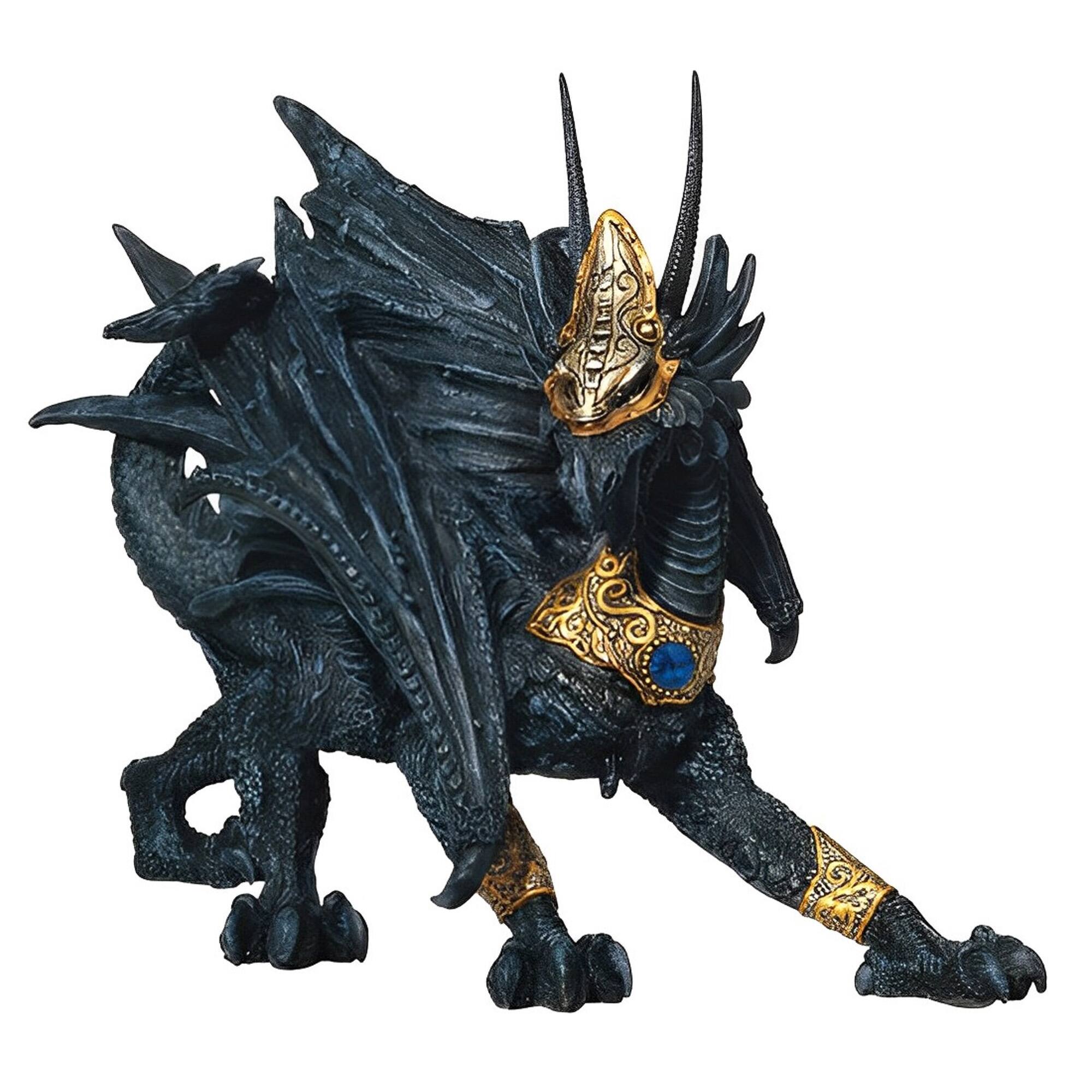 FC Design - 7.5"H Dragon with Mask and Armor Figurine Statue Office Desk Tabletop Medieval Gaming Home Decor Gift - Multi-Color