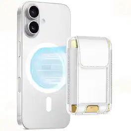 Kitcheniva - MagSafe Card Wallet Holder for iPhone 15/14/13/12 - White