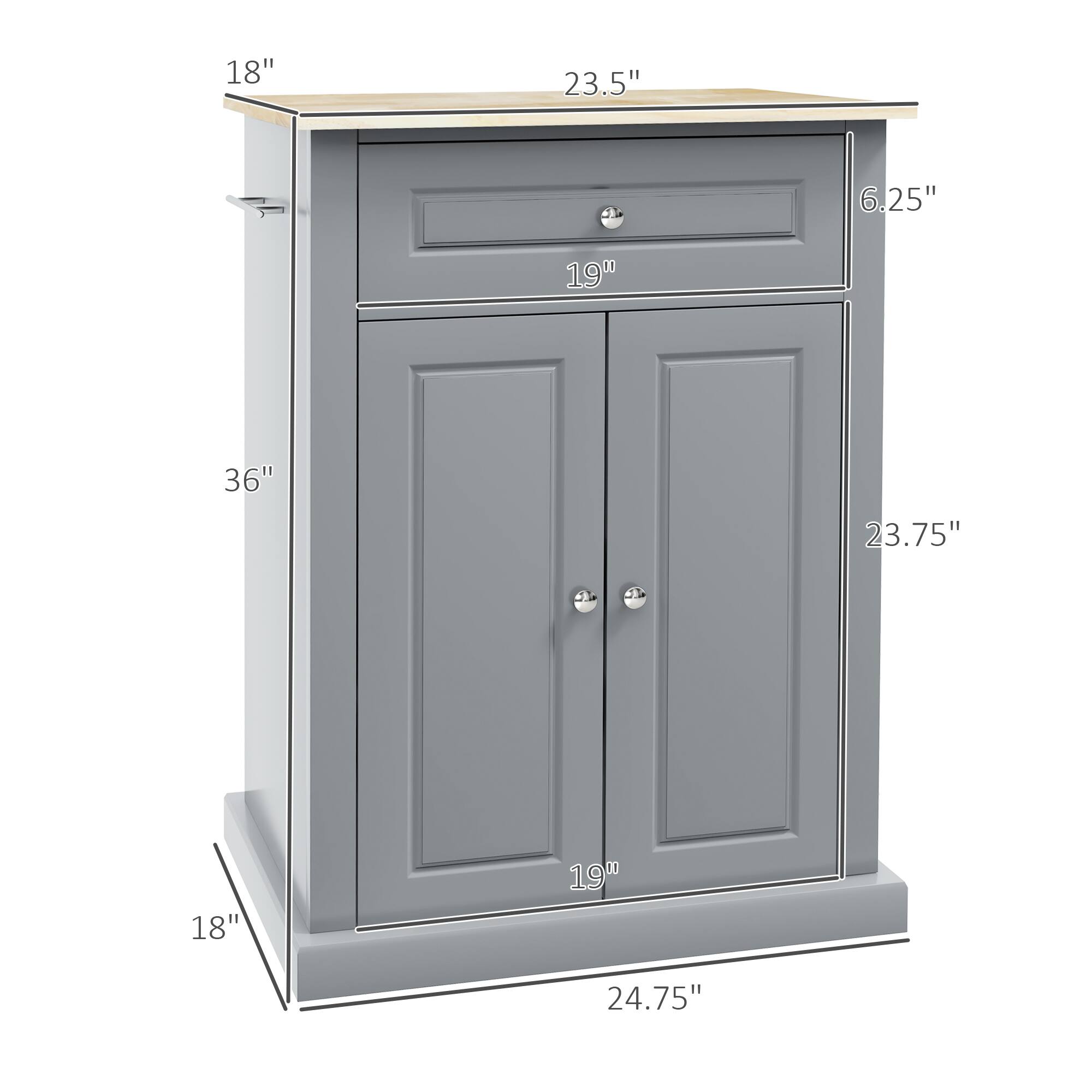 18"  
23.5"  
6.25"  
19"  
36"  
23.75"  
18"  
19"  
24.75"