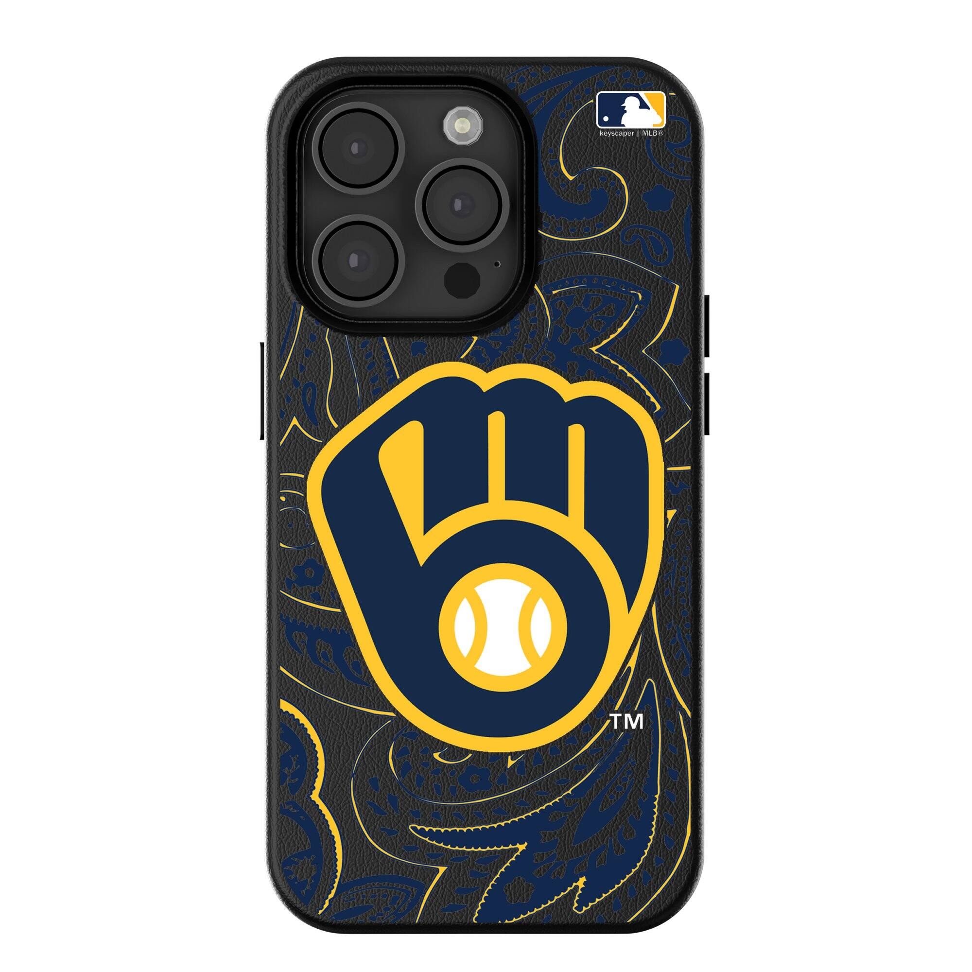 Keyscaper - MLB - Milwaukee Brewers - Paisley iPhone Magnetic Bump Case - 15 Pro - Black price history on PriceWatchPro