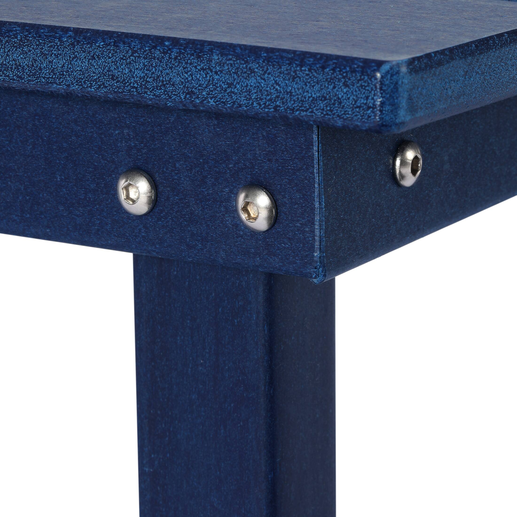 Alt View 4. WestinTrends - WestinTrends Malibu 65" Outdoor Patio Trestle Dining Bench - Navy Blue.