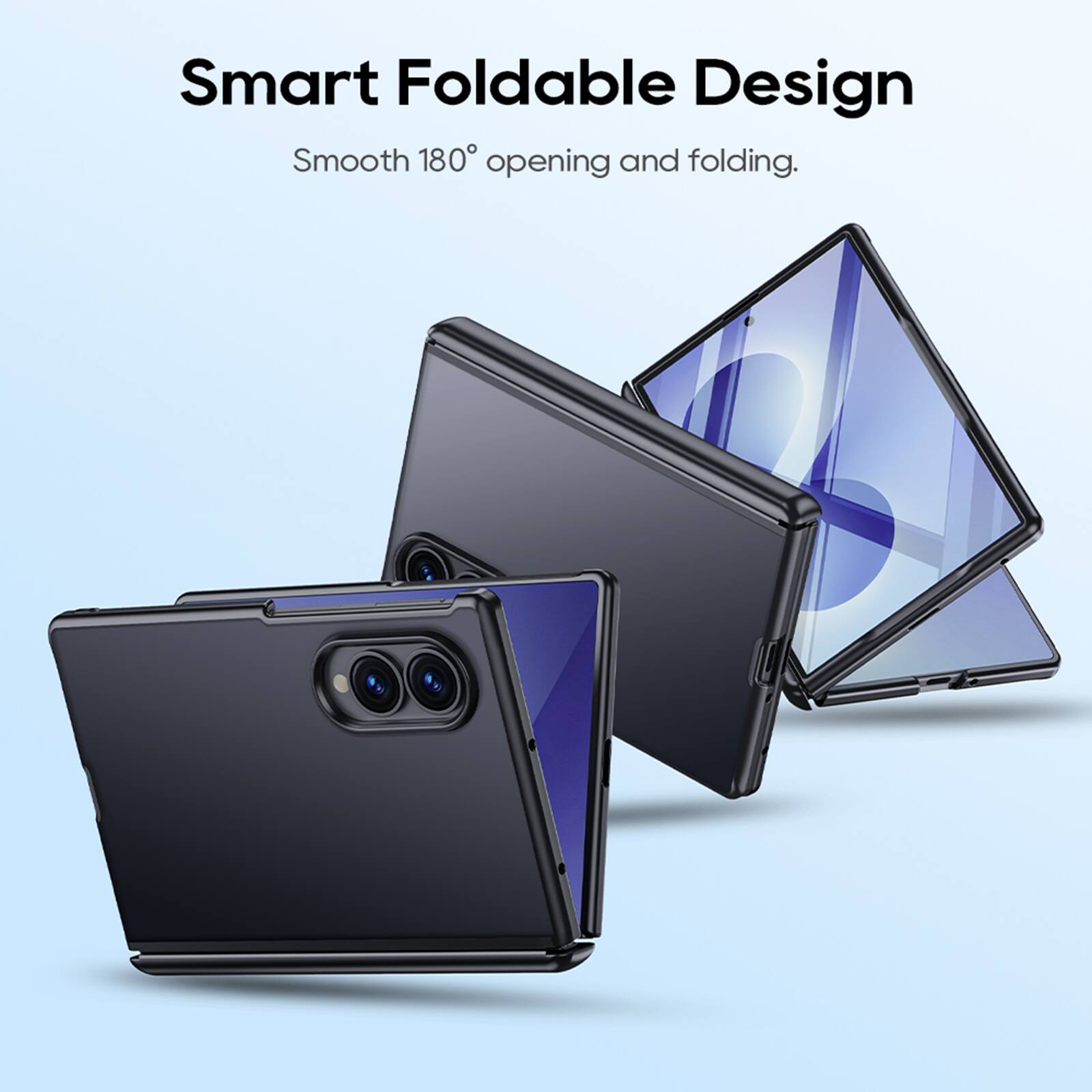 Smart Foldable Design  
Smooth 180° opening and folding.