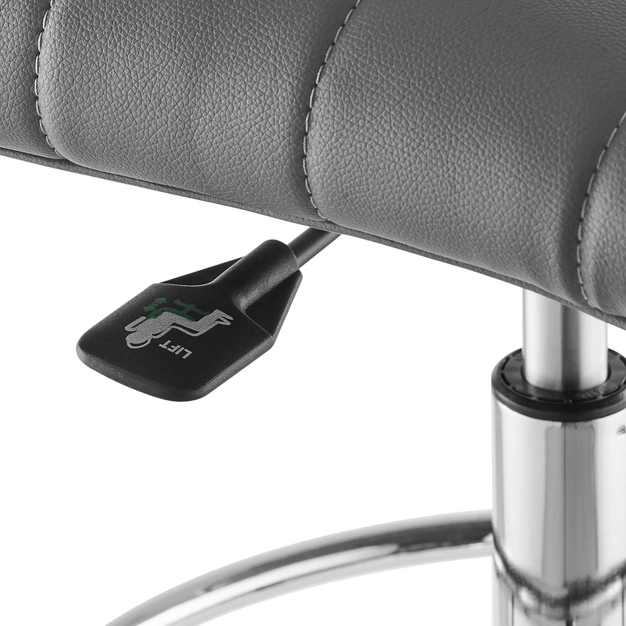 Alt View 4. Modway - Ripple Armless Vegan Leather Drafting Chair by Modway - Silver Gray.
