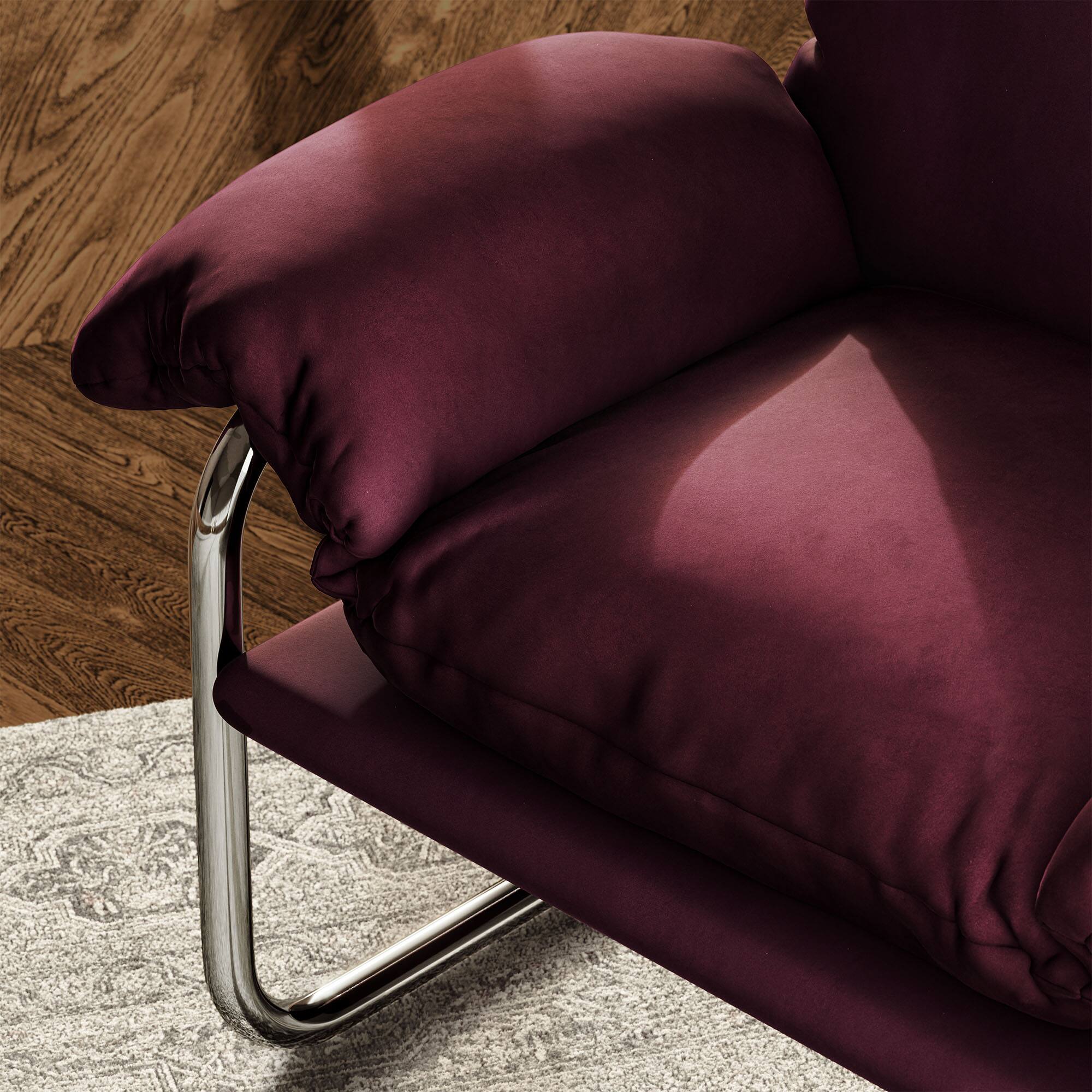 Alt View 1. Modway - Ansel Accent Chair - Mulberry.