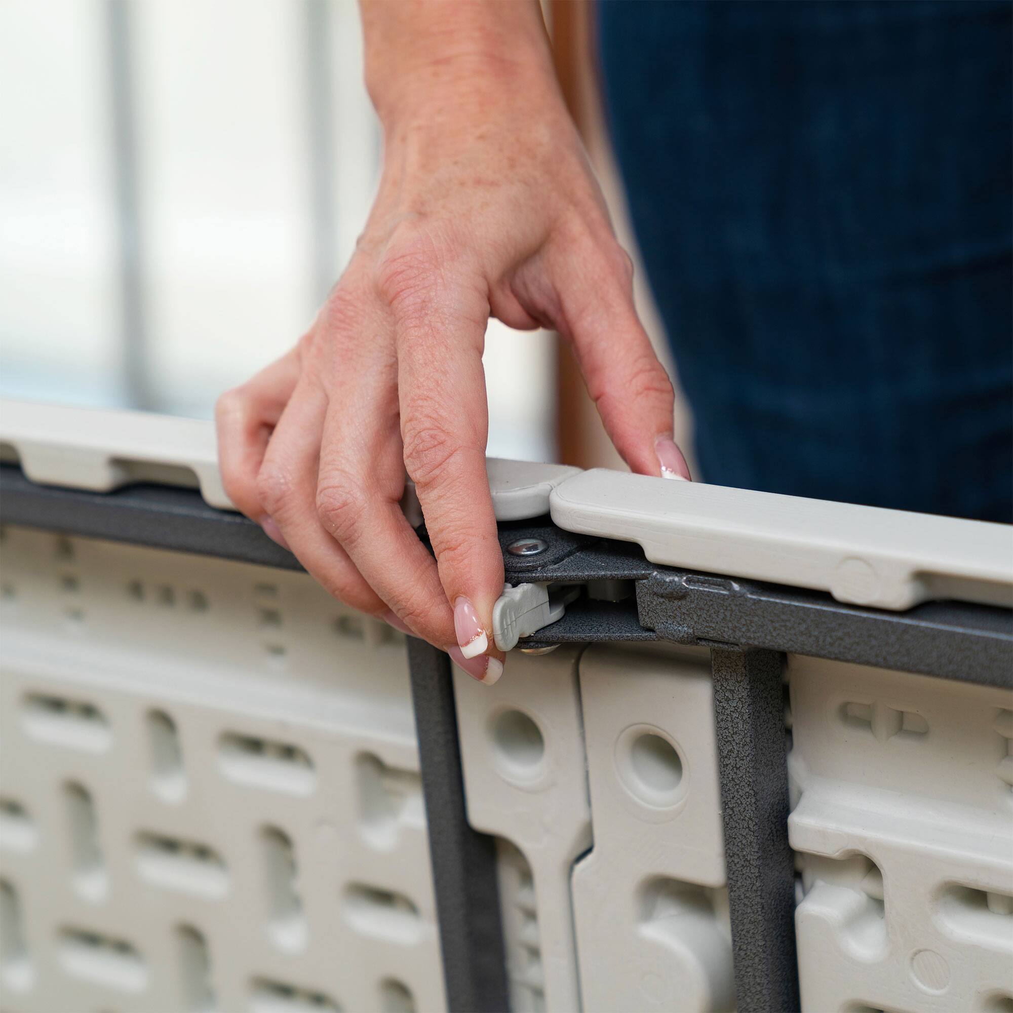 Alt View 8. Peakform - Peakform Compact Fold In Half Banquet Table for Indoor Outdoor Use, 4 Ft, White - White.