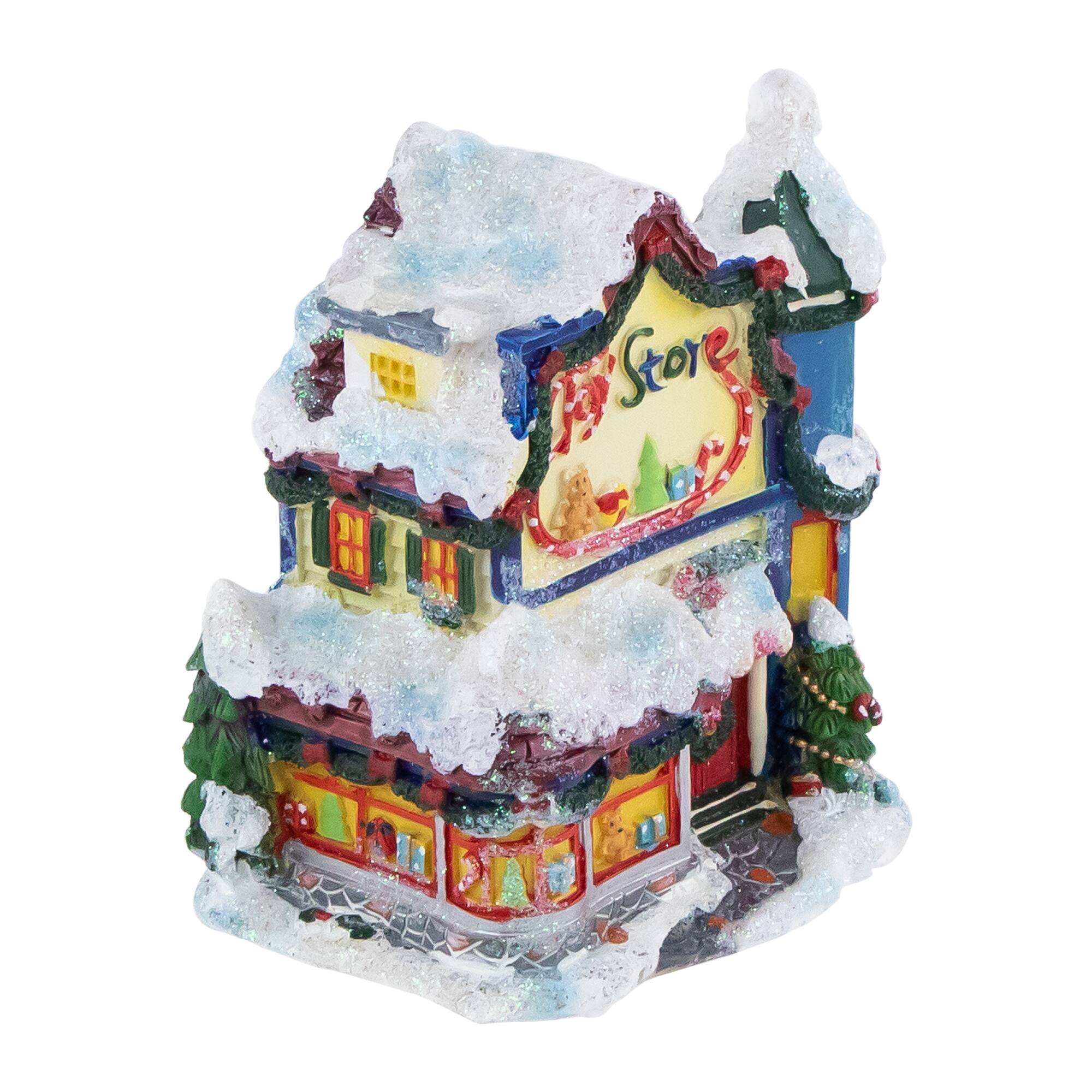 Alt View 4. Northlight - Children's Toy Store Christmas Village Building Decoration - 4" - Yellow.