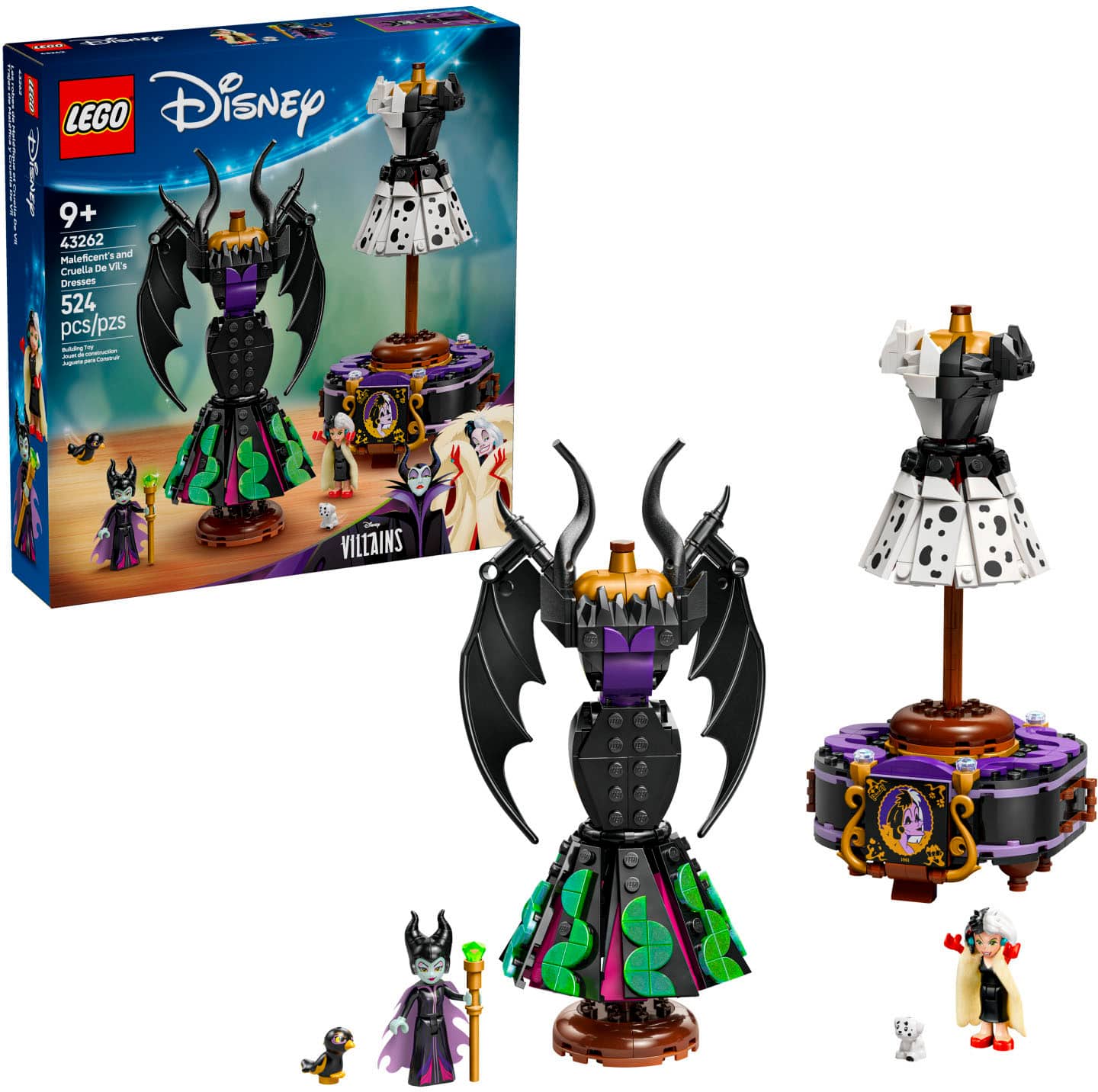 LEGO - Disney Villains Maleficent’s and Cruella De Vil’s Dresses 43262 - Front_Zoom