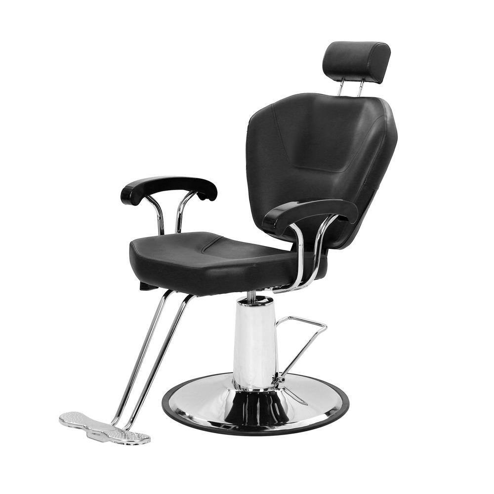 Alt View 2. Winado - Professional Heavy Duty Hydraulic Reclining Barber Chair 360° Salon Styling Chair with Removable Headrest for Beauty Spa - Black.