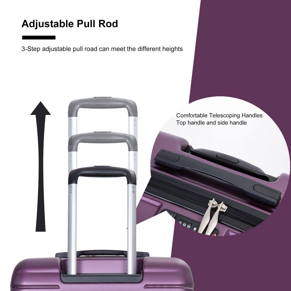 Adjustable Pull Rod  
3-Step adjustable pull rod can meet the different heights  

Comfortable Telescoping Handles  
Top handle and side handle