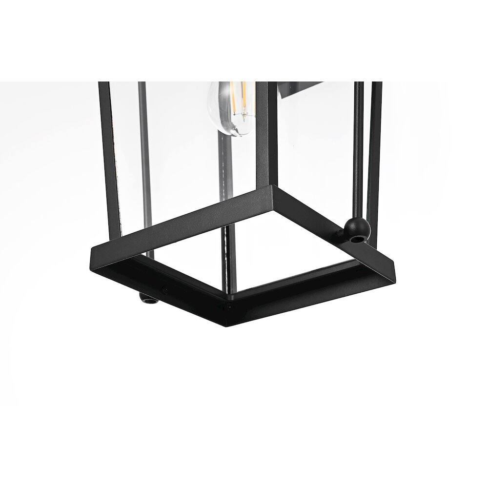 Alt View 1. Elegant Lighting - Luz 20 inch Outdoor Wall sconce in Black - Black And Clear.