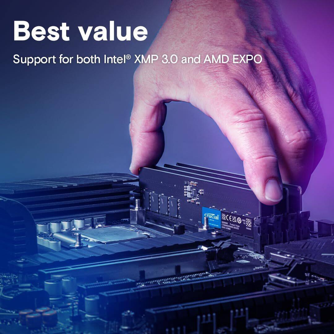 Best value  
Support for both Intel® XMP 3.0 and AMD EXPO