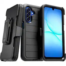 RomeTech - Defender Case for Samsung Galaxy A17 - Black