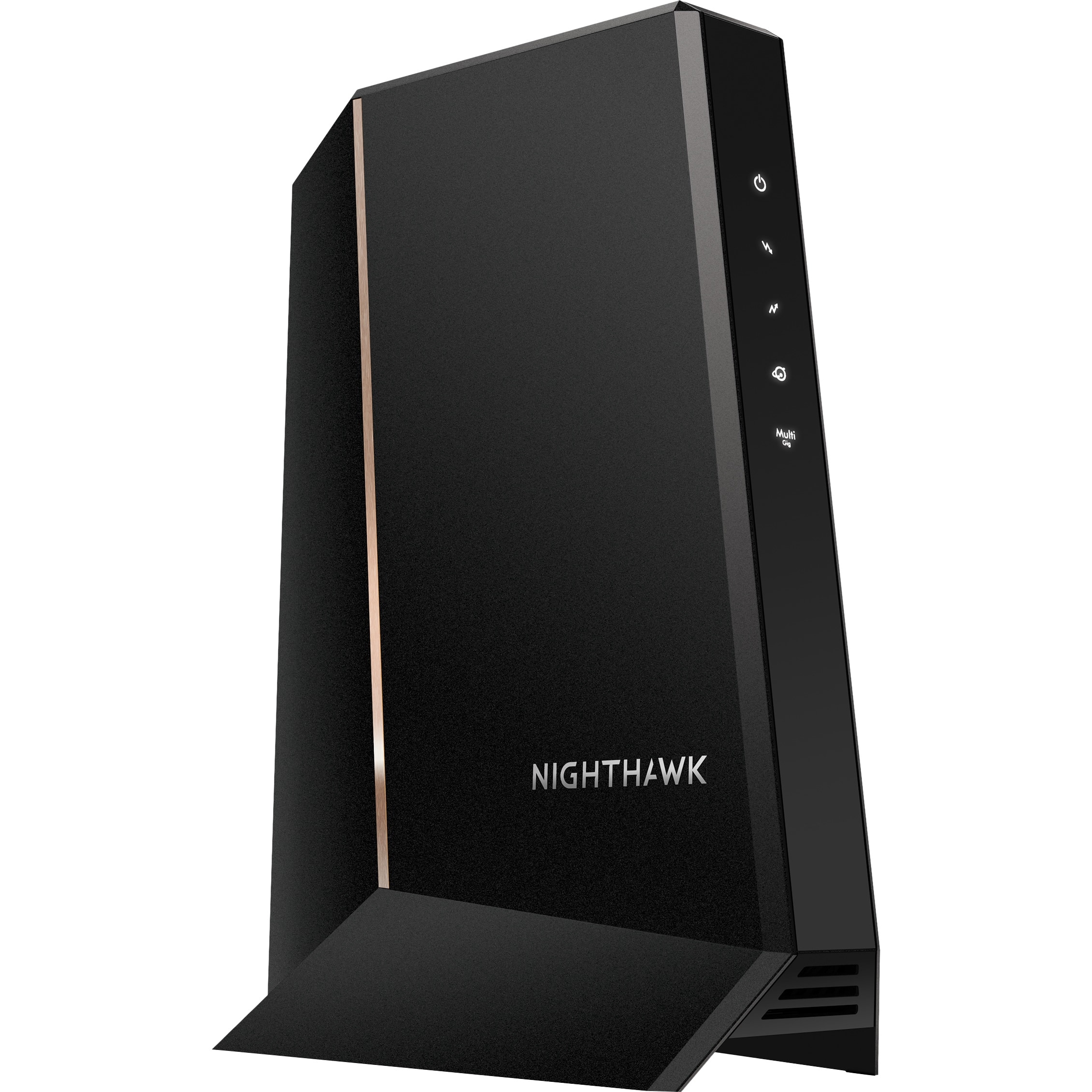 Angle. NETGEAR - Nighthawk 32 x 8 DOCSIS 3.1 Cable Modem - Black.