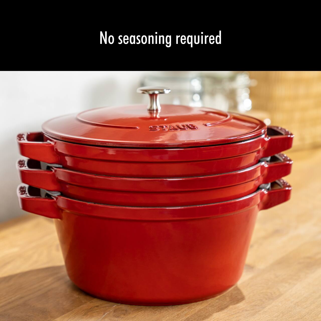 No seasoning required