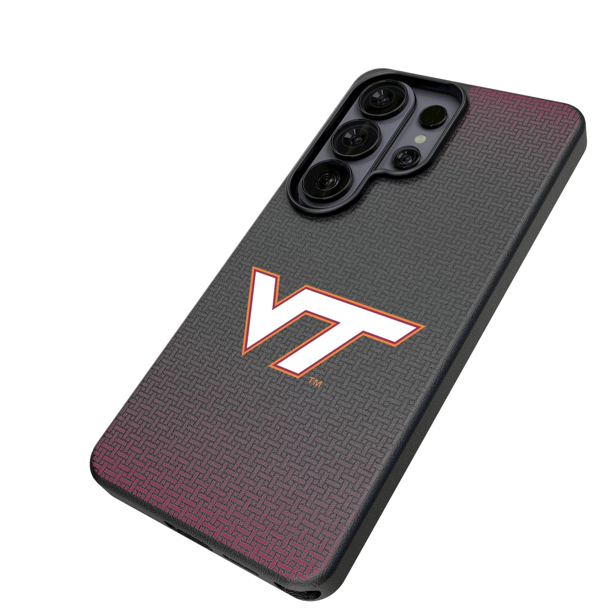 Alt View 1. Keyscaper - Virginia Tech Hokies Linen Galaxy Magnetic Bump Case - S24 Ultra - Black.
