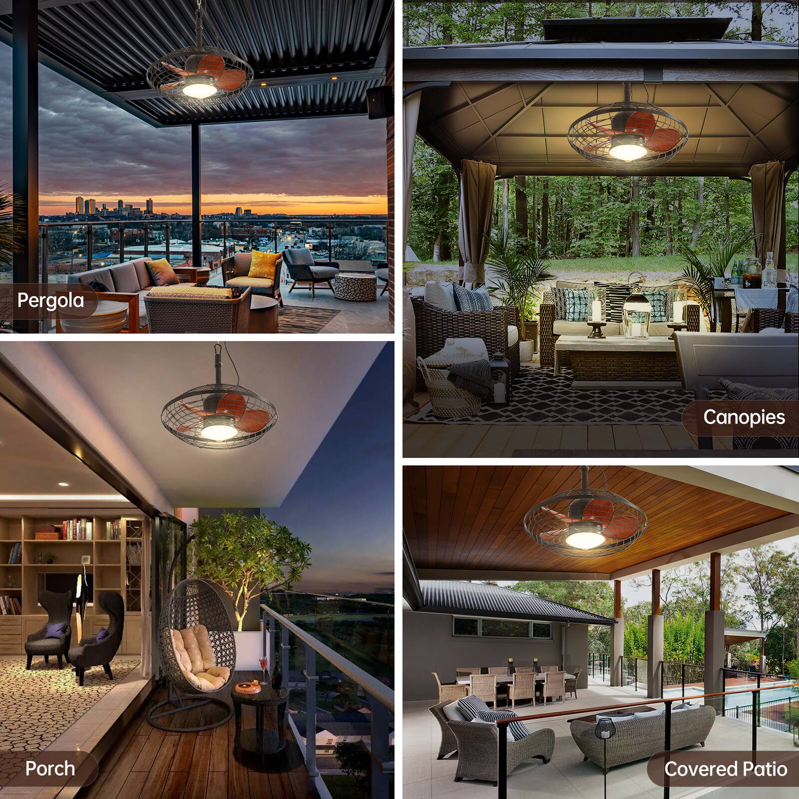 Pergola  
Canopies  
Porch  
Covered Patio