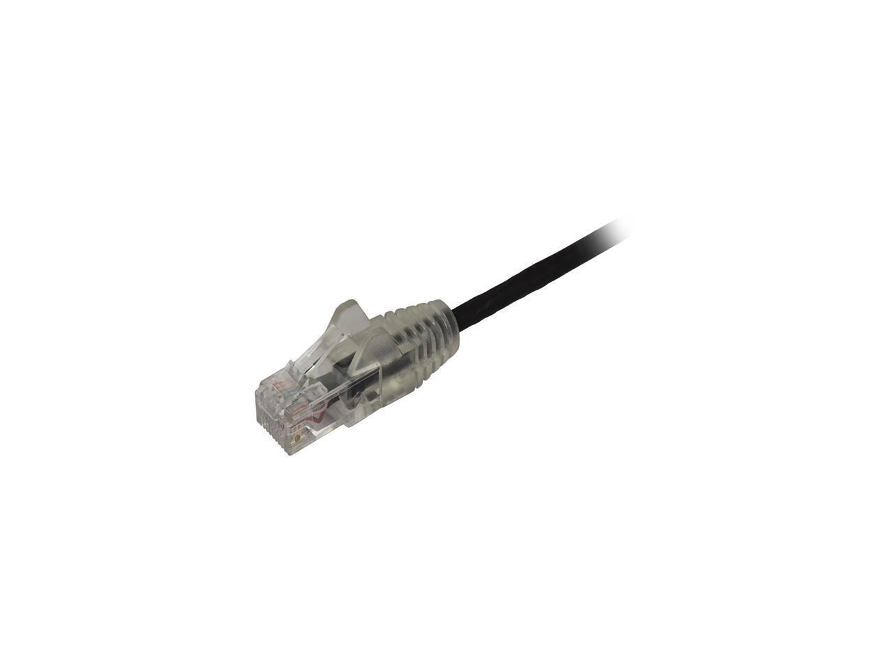 Alt View 1. StarTech.com - StarTech N6PAT6INBKS Cat6 Ethernet Cable - 6in Black Slim Snagless.