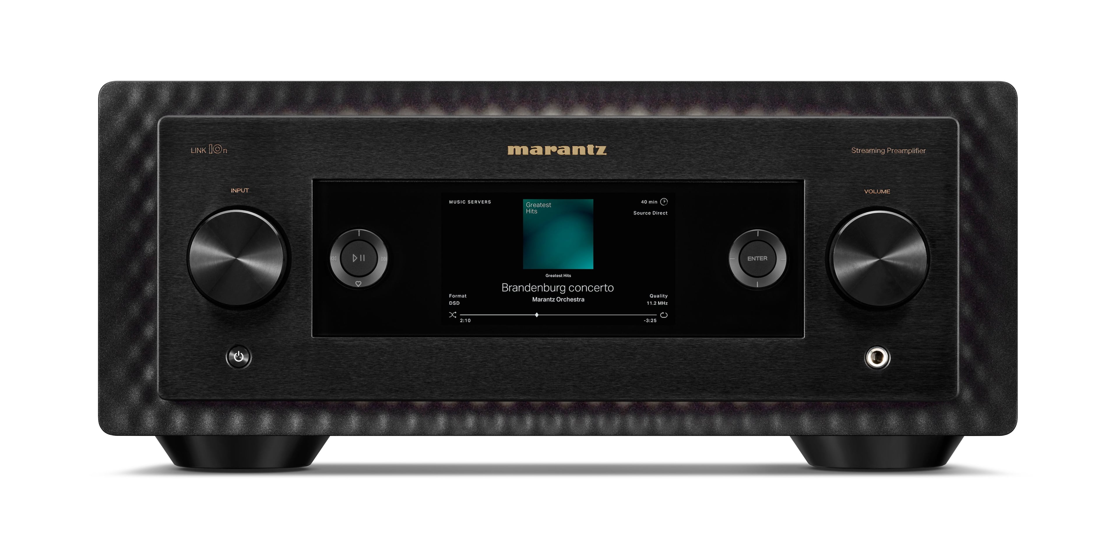 Marantz - LINK 10n Network Audio Player with HEOS, Google Assistant Compatible - Black