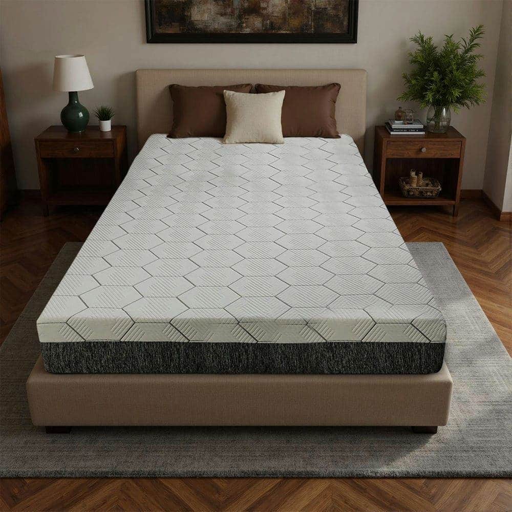 Kadyn - 12-Inch Queen Mattress - Ultra-Breathable Sterilizing Design with High Rebound Support for Modern Bedrooms - White