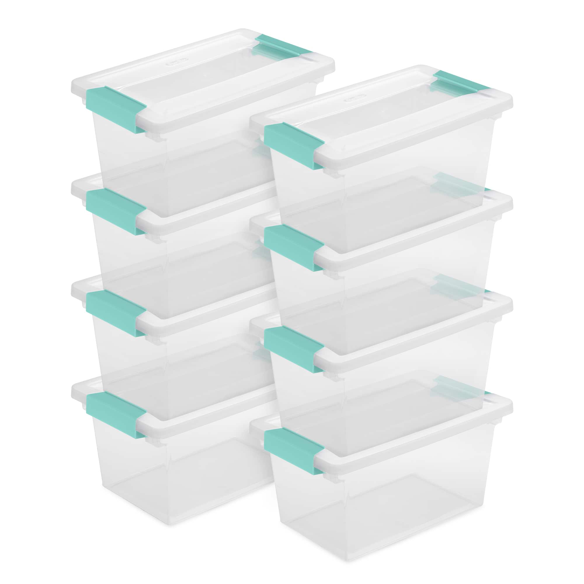 Sterilite - Plastic Medium Clip Storage Box Container with Latching Lid, 8 Pack price history on PriceWatchPro