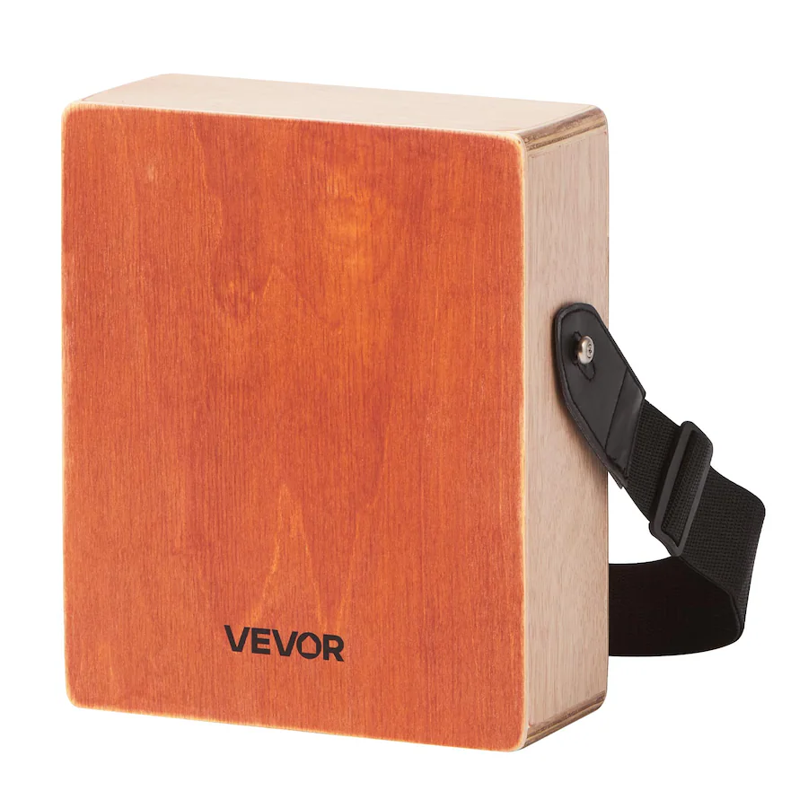 VEVOR Cajon Box Drum, with Internal Guitar Strings, Lightweight Wooden ...