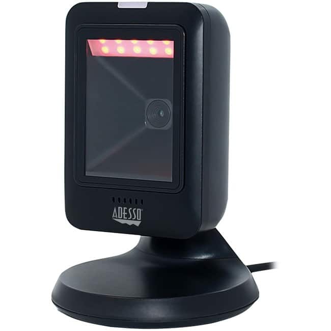Adesso - NuScan 2800U Omnidirectional 2D Desktop Barcode Scanner - Cable Connectivity - 12" Scan Distance - 1D, 2D - USB - Unknown