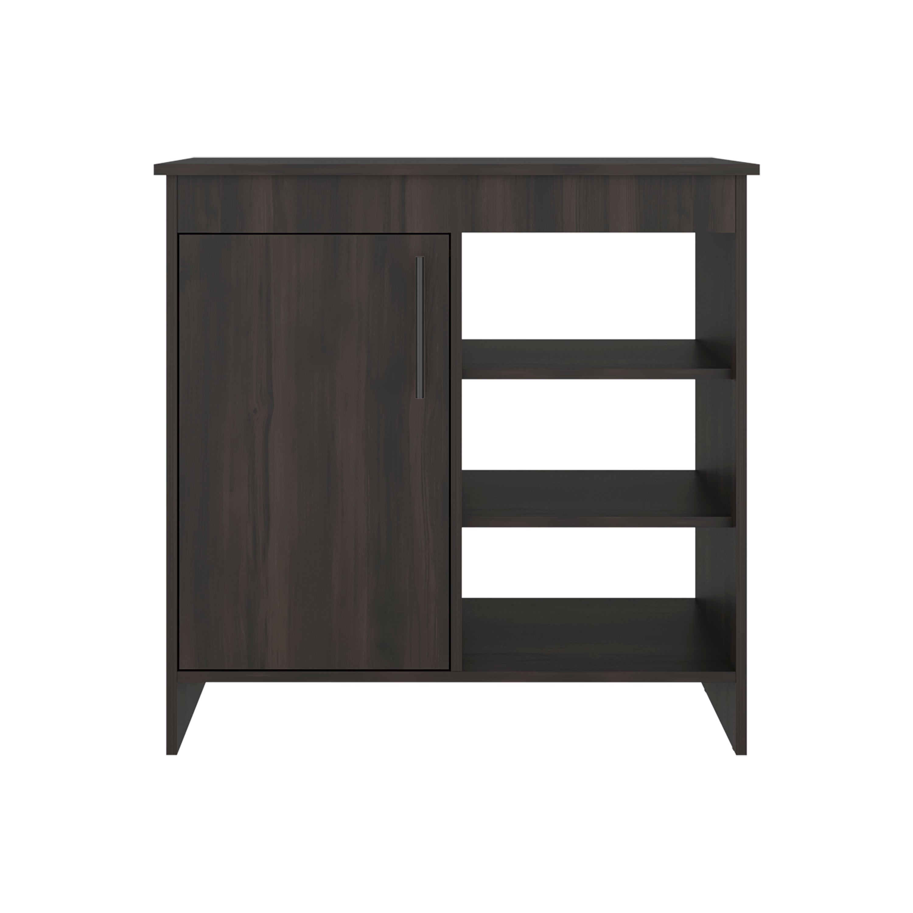 Left. TuHome - Tuhome Dago Sideboard Storage Cabinet with Doors, Interior Shelves, Accent Buffet Cabinet for Dining - Brown.