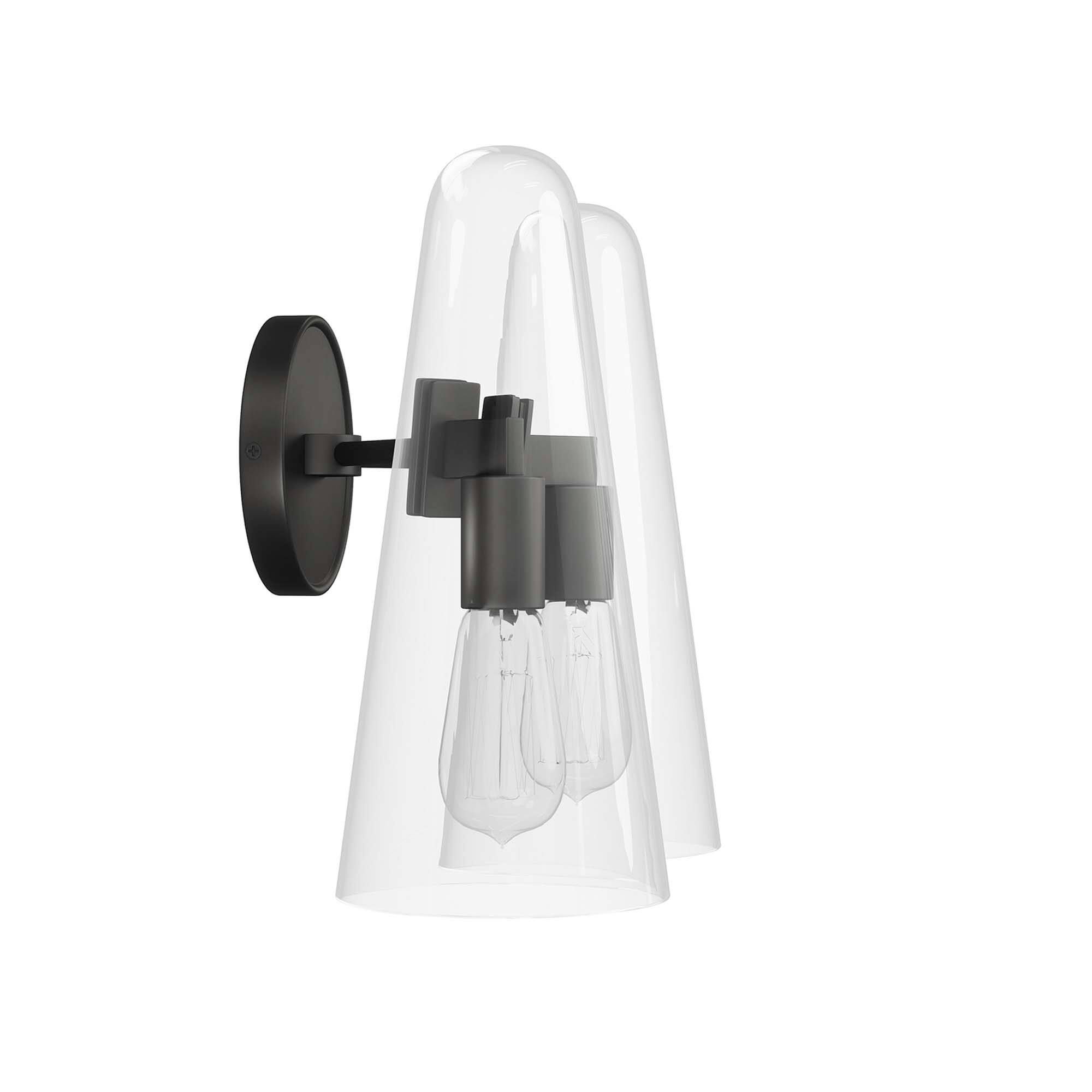 Alt View 2. Modway - Beacon 2-Light Wall Sconce by Modway - Clear Black.