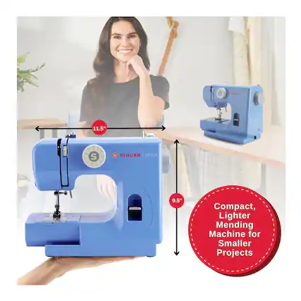 SINGER 11.5" - P - S + m + V T7 2 S SINGER | M1000 9.5" Compact, Lighter Mending Machine for Smaller Projects