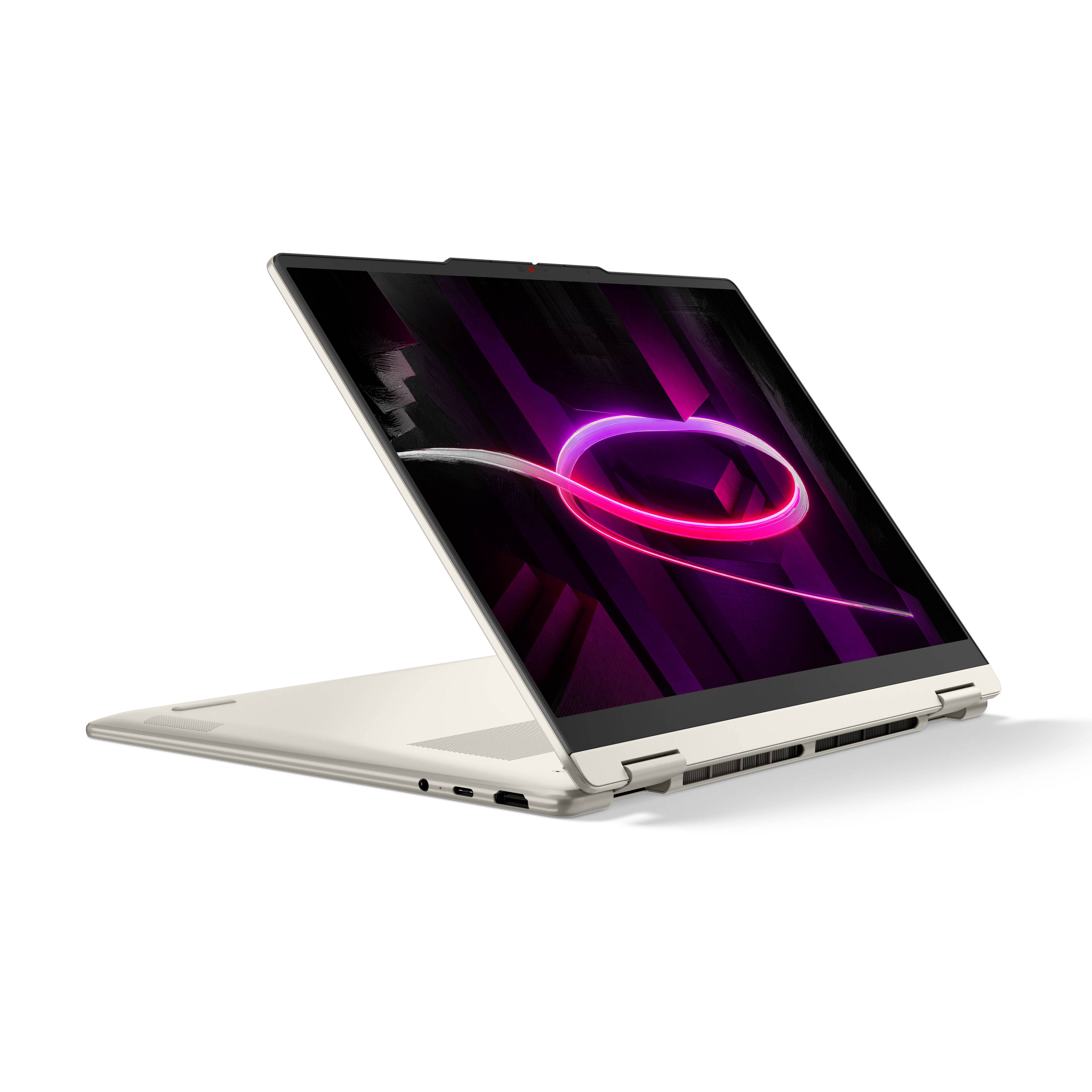 Alt View 13. Lenovo - Yoga 7a 2-in-1 - Copilot+ PC - 14" 2K OLED Touchscreen Laptop - AMD Ryzen AI 5 430 2026- 16GB Memory - 512GB SSD - Seashell.