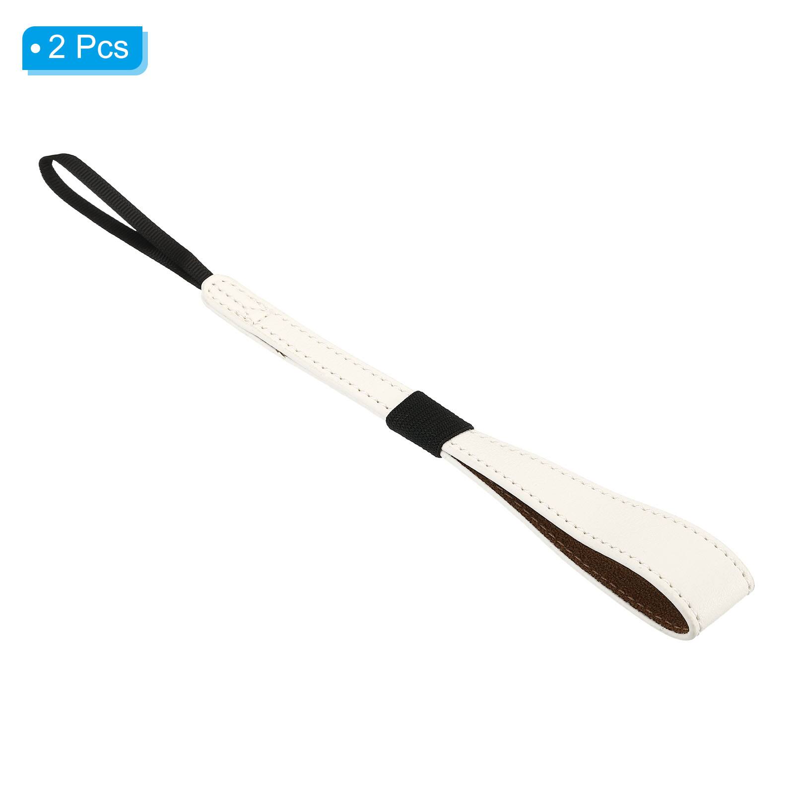 Alt View 2. Unique Bargains - Camera Wrist Strap, 2pcs PU Leather Adjustable Hand Wristlet Lanyard for DSLR Digital Camera Mirrorless Camcorder - White.